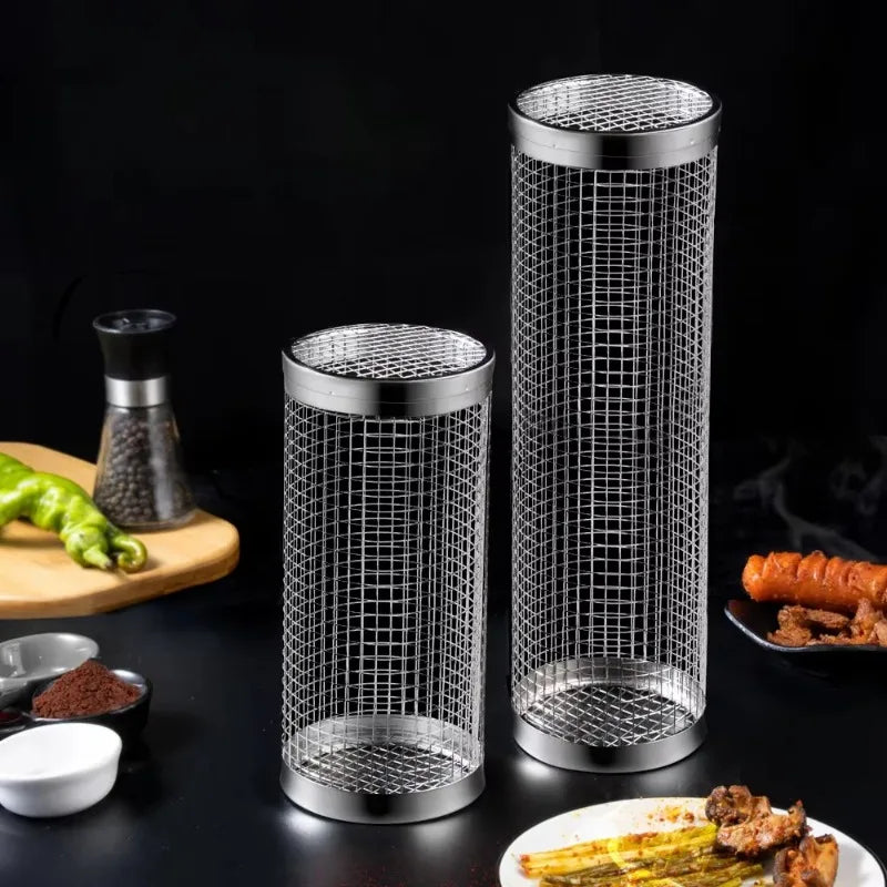 Stainless Steel Barbecue Grill Cage for Easy Smoking - Smarsty