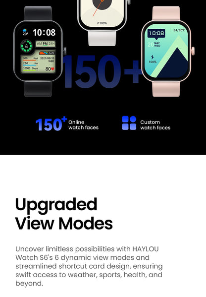Haylou S6 Voice Calling Smart Watch for Health Monitoring - Smarsty