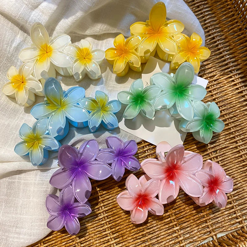 Sunflower Gradient Flower Hair Clip Secure Beach Style - Smarsty
