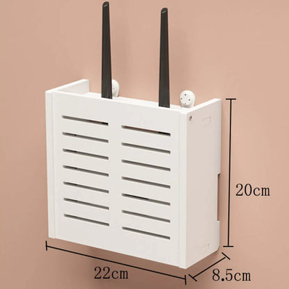 Wall Mounted Wireless Router Rack Living Room Wall-Mounted WiFi Storage Box Wall Decoration Cable Power Bracket Organizer Box by Smarsty
