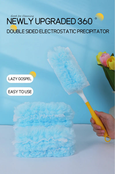 Double sided 360 ° electrostatic dust duster is used for large-scale cleaning of dust, spider webs, and disposable dust collecto - Smarsty