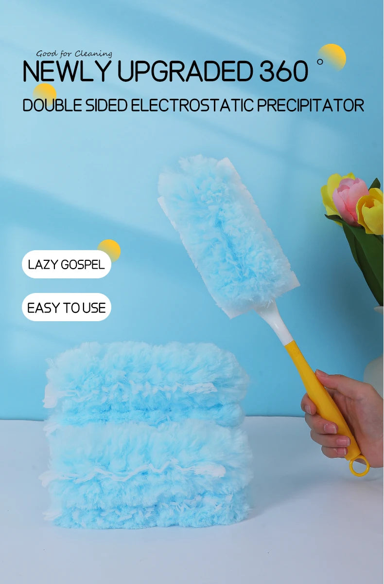 Double sided 360 ° electrostatic dust duster is used for large-scale cleaning of dust, spider webs, and disposable dust collecto - Smarsty