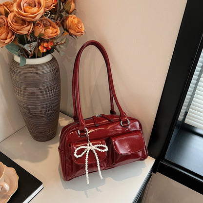 Korean Edition Underarm Bow Bag Women Versatile Shoulder Bag - Smarsty