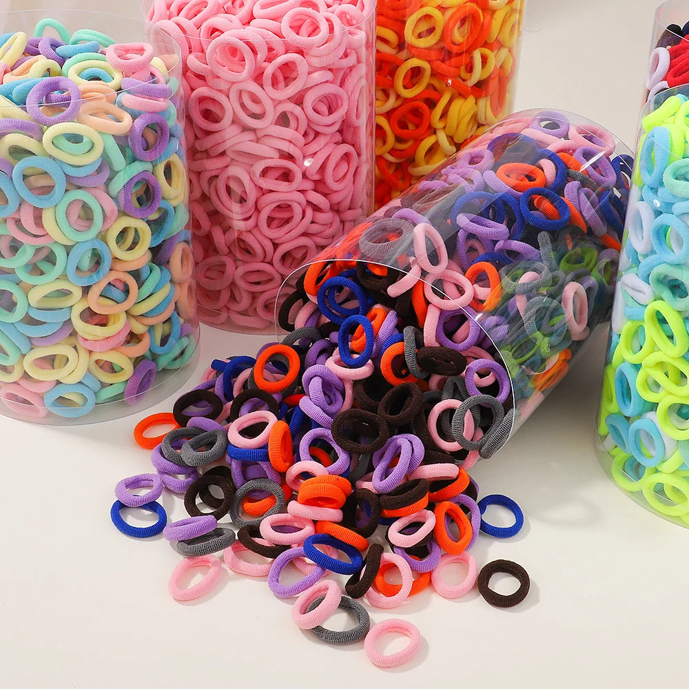 50PCS Colorful Nylon Hair Ties For Kids Gentle Hold - Smarsty