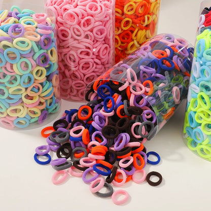 50PCS Colorful Nylon Hair Ties For Kids Gentle Hold - Smarsty
