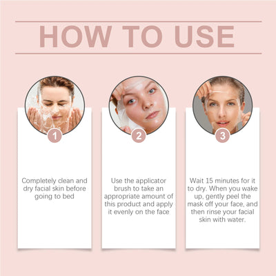 Collagen Overnight Wrapping Peel Off Facial Mask Set Korean Collagen Night Wrapping Mask Deeply Hydrates Night Care Mask Cream - Smarsty
