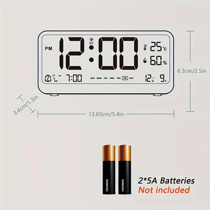 Multi-Function LED Alarm Clock with Humidity Display - Smarsty