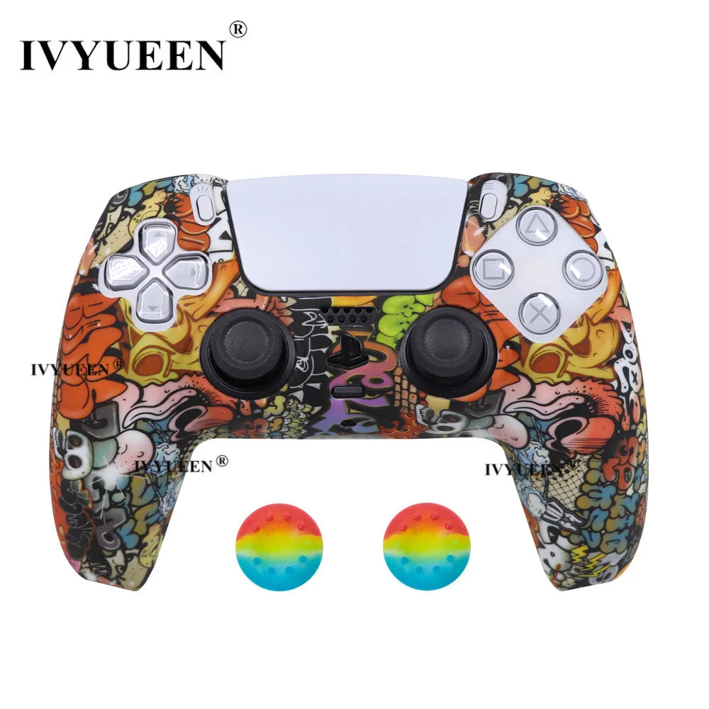 Water Transfer Printing Silicone Case for PS5 Controller - Smarsty