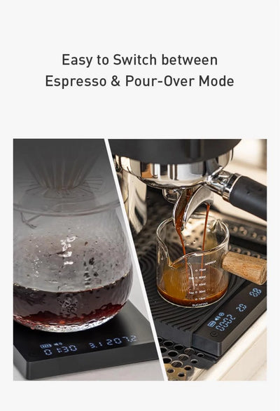 TIMEMORE Store Black Mirror Mini New Espresso Coffee Food Kitchen Scale With Time USB Light Weight Digital Scale by Smarsty