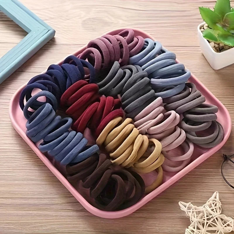 50Pc Seamless Elastic Hair Bands Thick Comfortable Durable - Smarsty