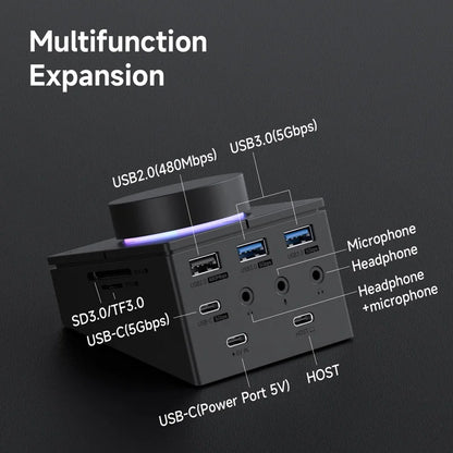 USB C Hub Docking Station Shortcut Buttons Volume Control