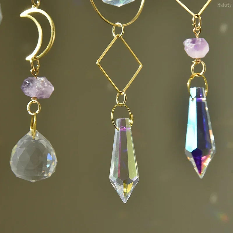 Hanging Crystal Pendant Suncatcher Wind Chimes for Home Decor - Smarsty