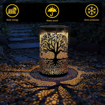 Hanging Solar Lantern Outdoor Waterproof Vintage LED Light - Smarsty