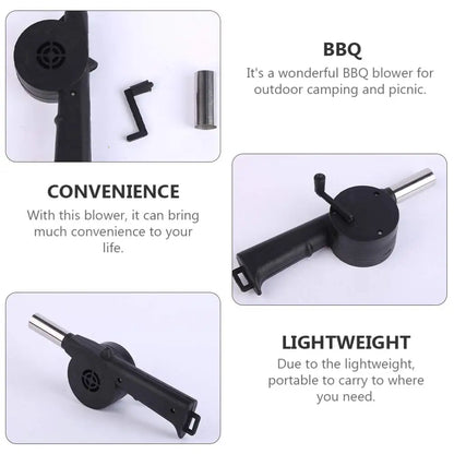 Portable Hand-Cranked Barbecue Air Blower for Easy Fire Starting - Smarsty