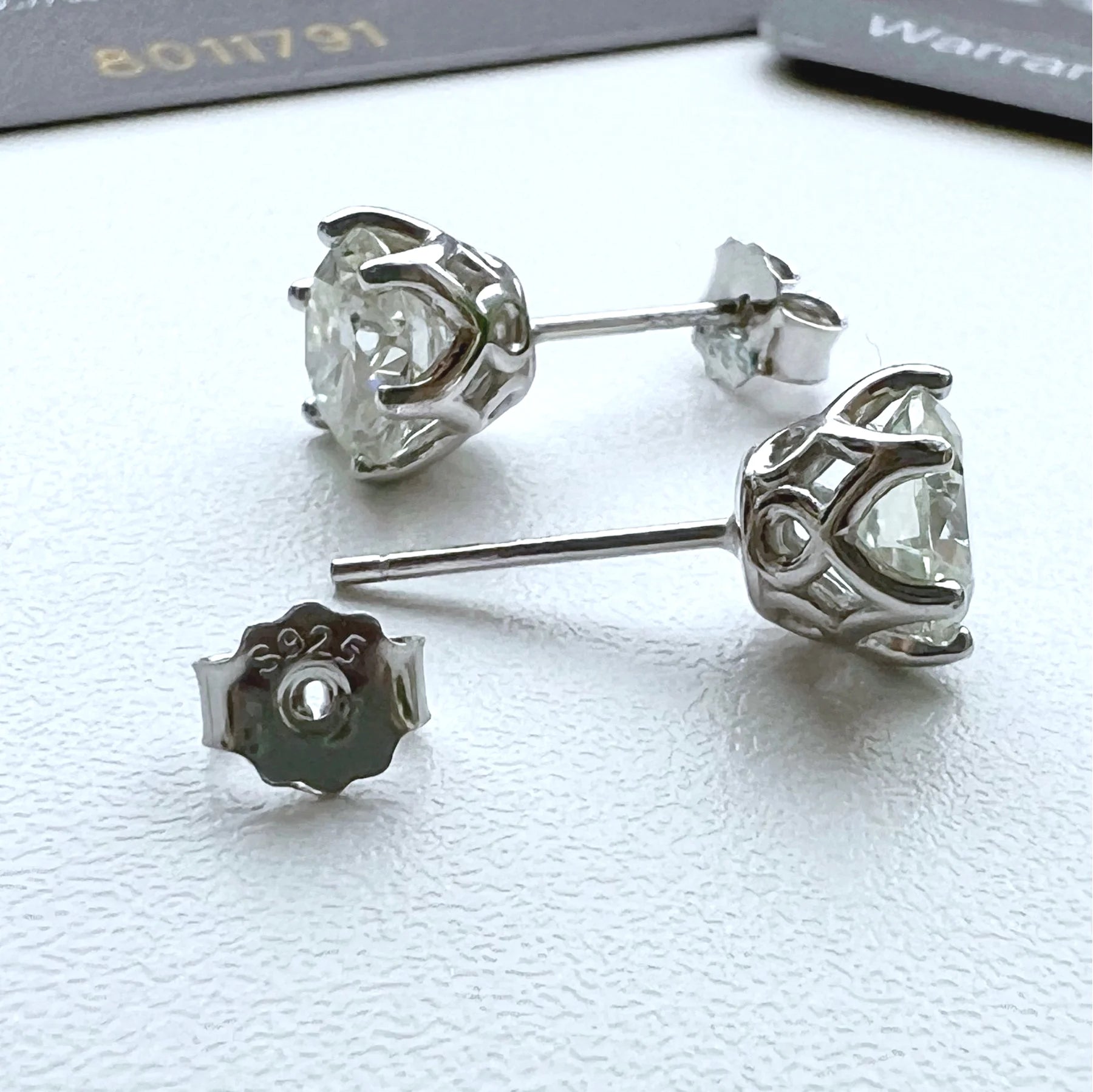 1 CT D Color Moissanite Stud Earrings Sparkling 925 Silver - Smarsty