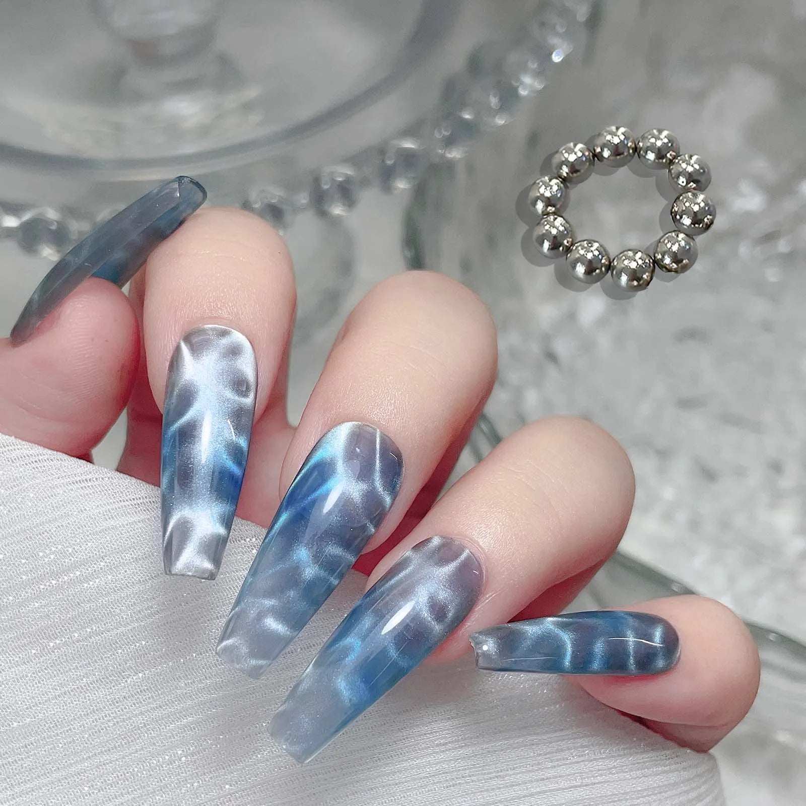 Water Ripple Cat Eye Magnetic Gel Beads for Nail Art - Smarsty
