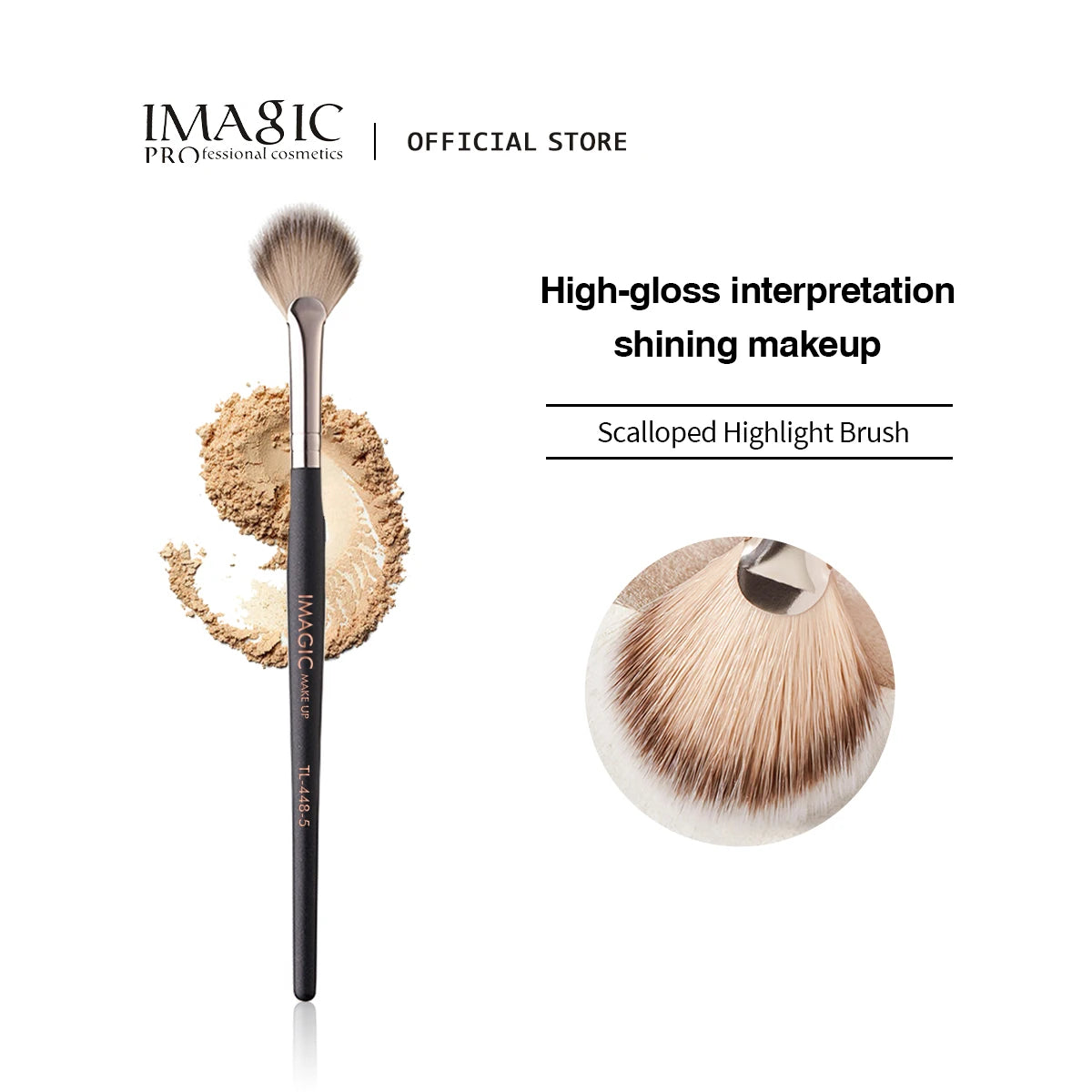 IMAGIC Soft High Quality Blush Brush for Perfect Highlighting - Smarsty