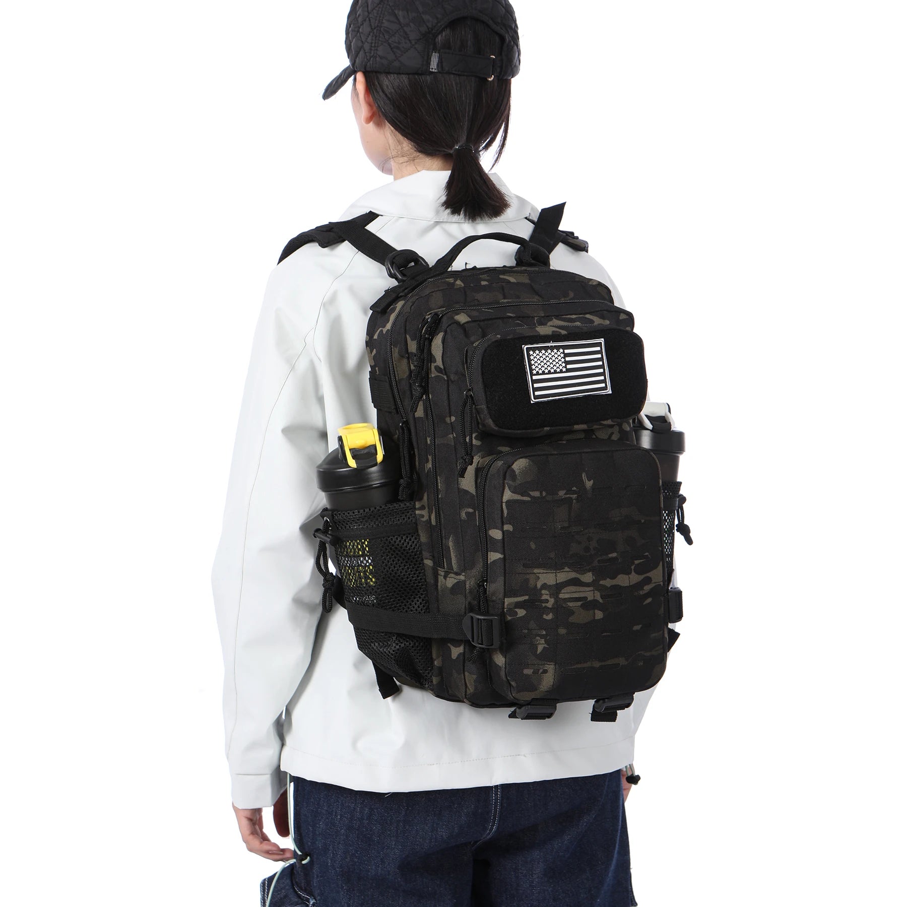 25L/50L Tactical Backpack Bag Hunting MOLLE Backpack GYM For Men EDC Outdoor Hiking Rucksack Witch 2 Bottle Holders - Smarsty