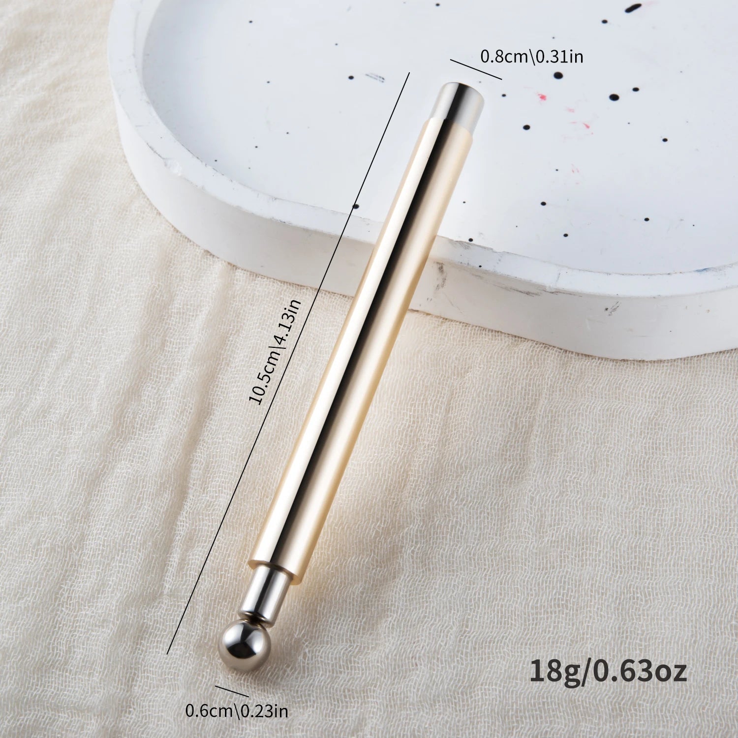 Cat Eye Nail Art Magnetic Tool Cylindrical Stick with Ball Magnet Manicure Accessory for Glass Bead Effects Fits UV Gel Polish - Smarsty