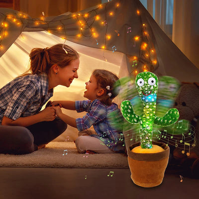 Kids Dancing Talking Cactus Toys Interactive Talking Sunny Cactus Electronic Plush Toy Home Decoration for Children Xmas Gifts - Smarsty