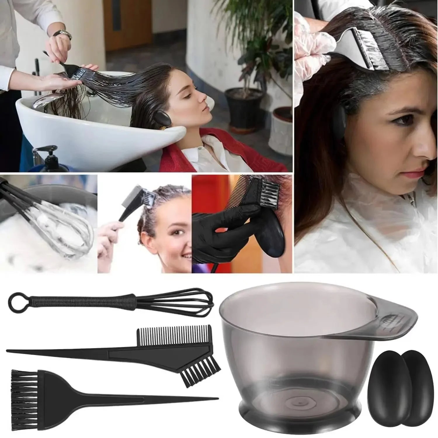 Professional Hair Coloring Kit with Mixing Bowl and Brushes - Smarsty