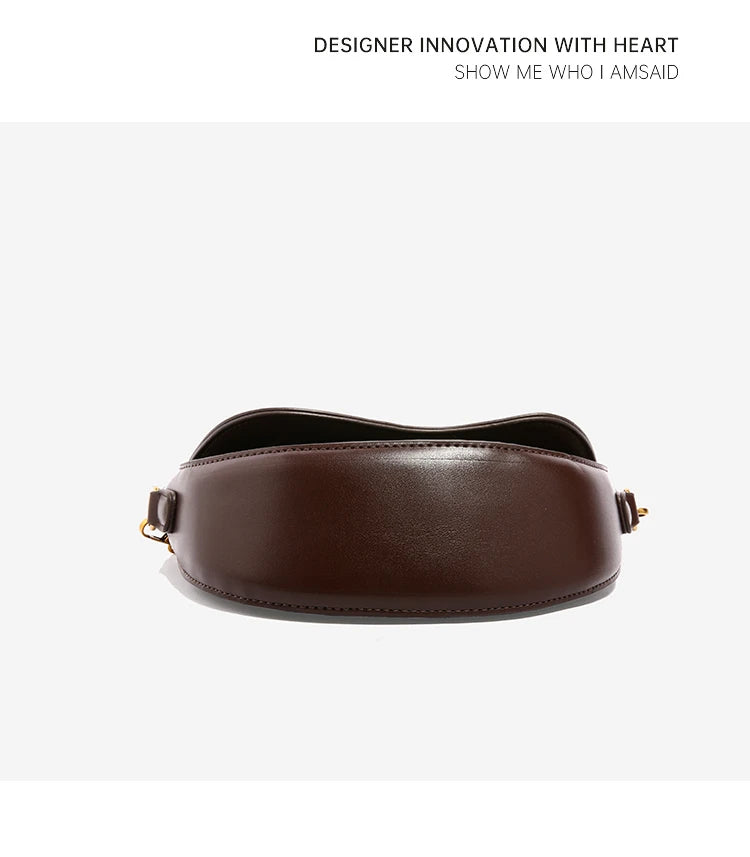 Small Leather Saddle Bag For Women Crossbody Vintage Style - Smarsty