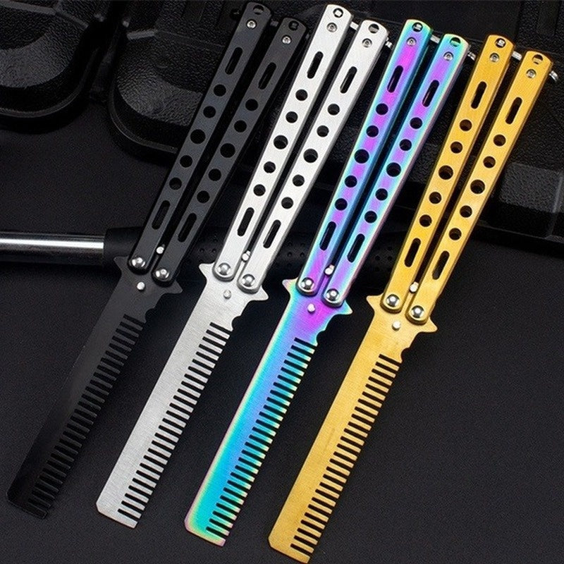 Stainless Steel Folding Butterfly Comb for Hair Training - Smarsty