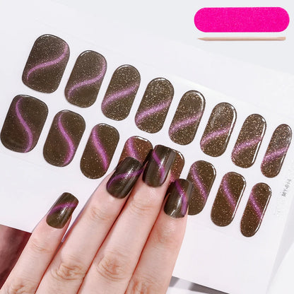 Long-Lasting Semi-Cured Gel Nail Stickers for Easy Application - Smarsty