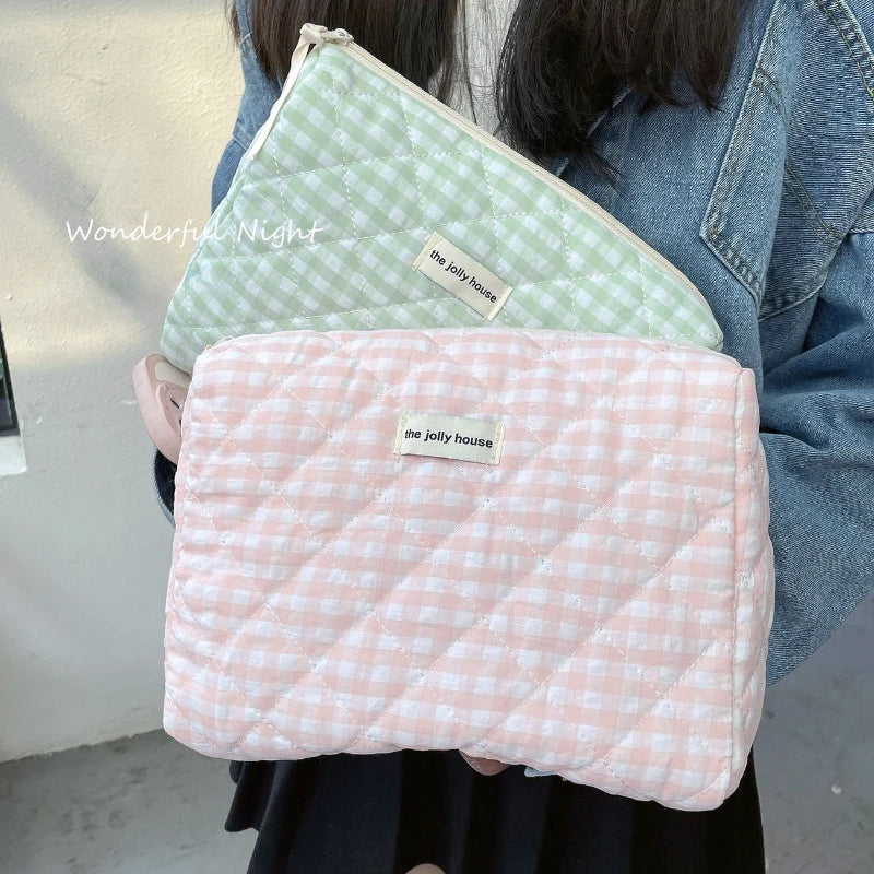 Large Capacity Women's Cosmetic Bags Cases Casual Ladies Small Storage Bag with Zipper Female Travel Clutch Bag Small Handbags - Smarsty