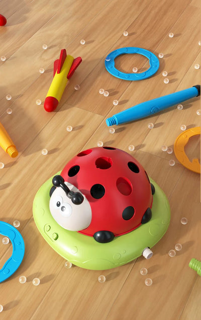 Ladybug Sport Entertainment Game Toy Multifunction Rope Skipping Machine Ferrule Jump Rocket Launcher Outdoor Educational - Smarsty