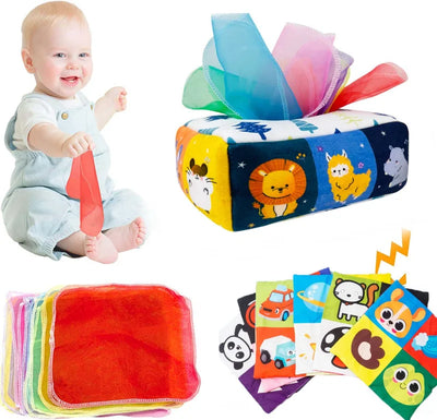 Montessori Toys Magic Tissue Box Baby Educational Learning Activity Sensory Toy for Kids Finger Exercise Busy Board Baby Game - Smarsty