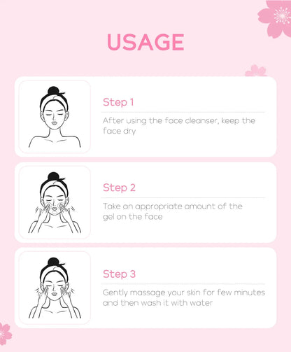 Sakura Deep Cleaning Exfoliating Gel for Radiant Skin - Smarsty