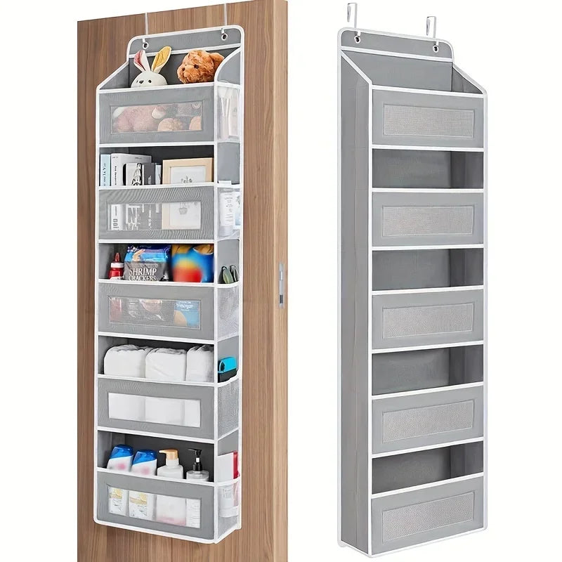5-Shelf Hanging Storage Organizer - Behind Door, Anti-Tilt, 5 Large Capacity Pockets, Suitable for Bedroom, Bathroom by Smarsty