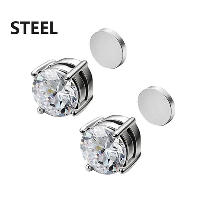 Crystal Magnetic Clip Earrings Non Piercing Unisex Style - Smarsty