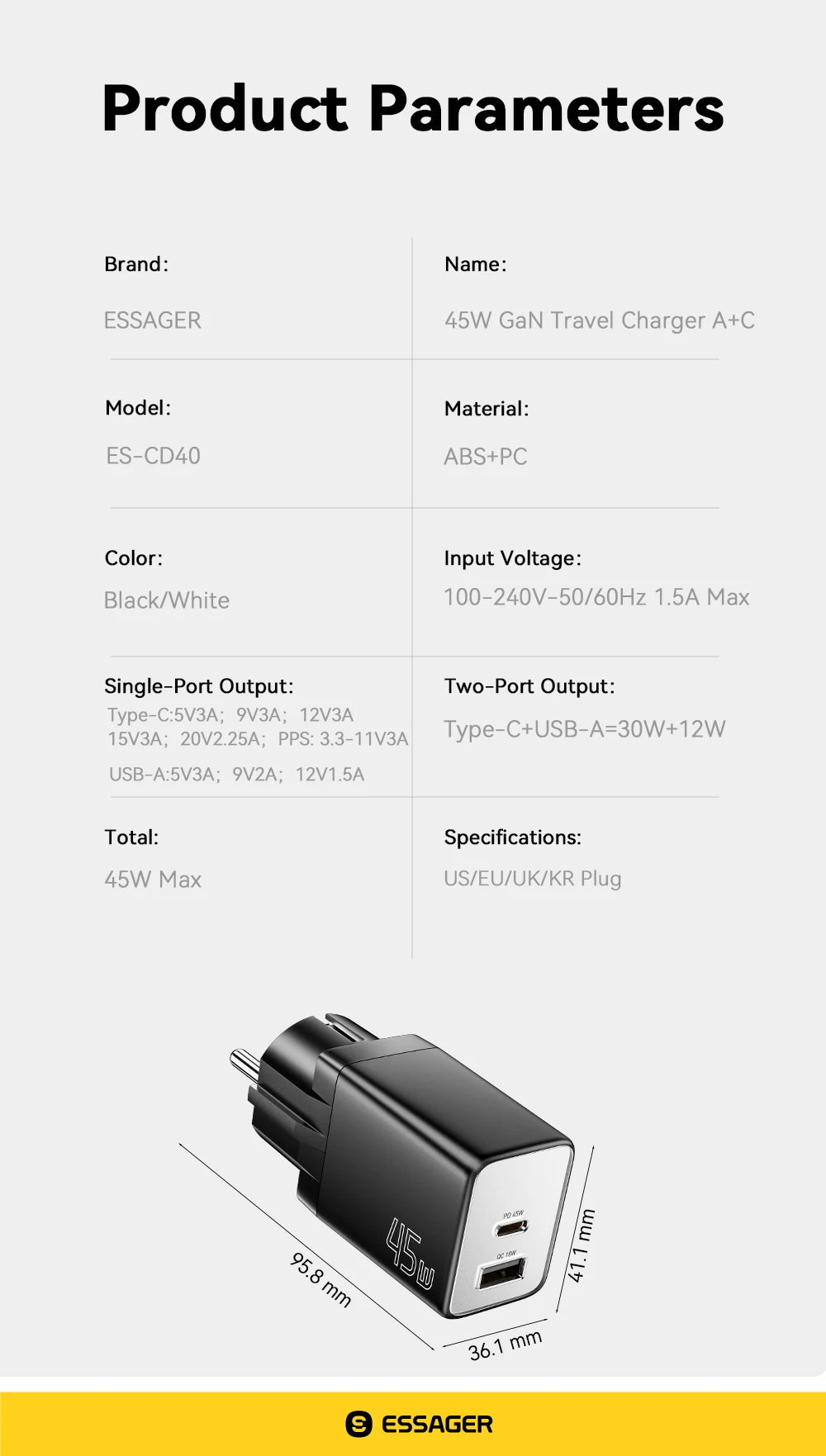 GaN USB C Charger 67W 45W Fast Charging For iPhone - Smarsty