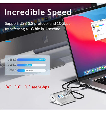 High Performance USB Docking Station With 10Gbps Hub