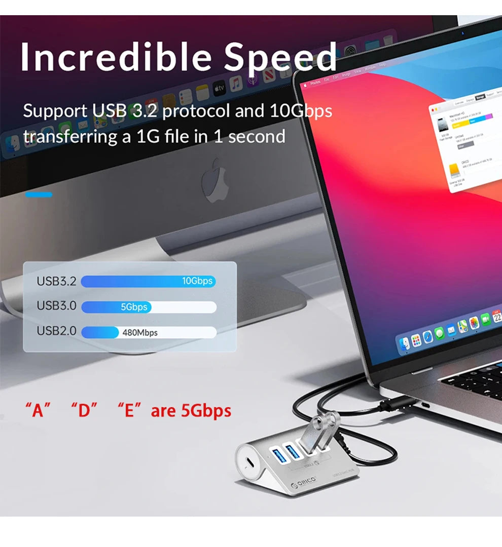 High Performance USB Docking Station With 10Gbps Hub