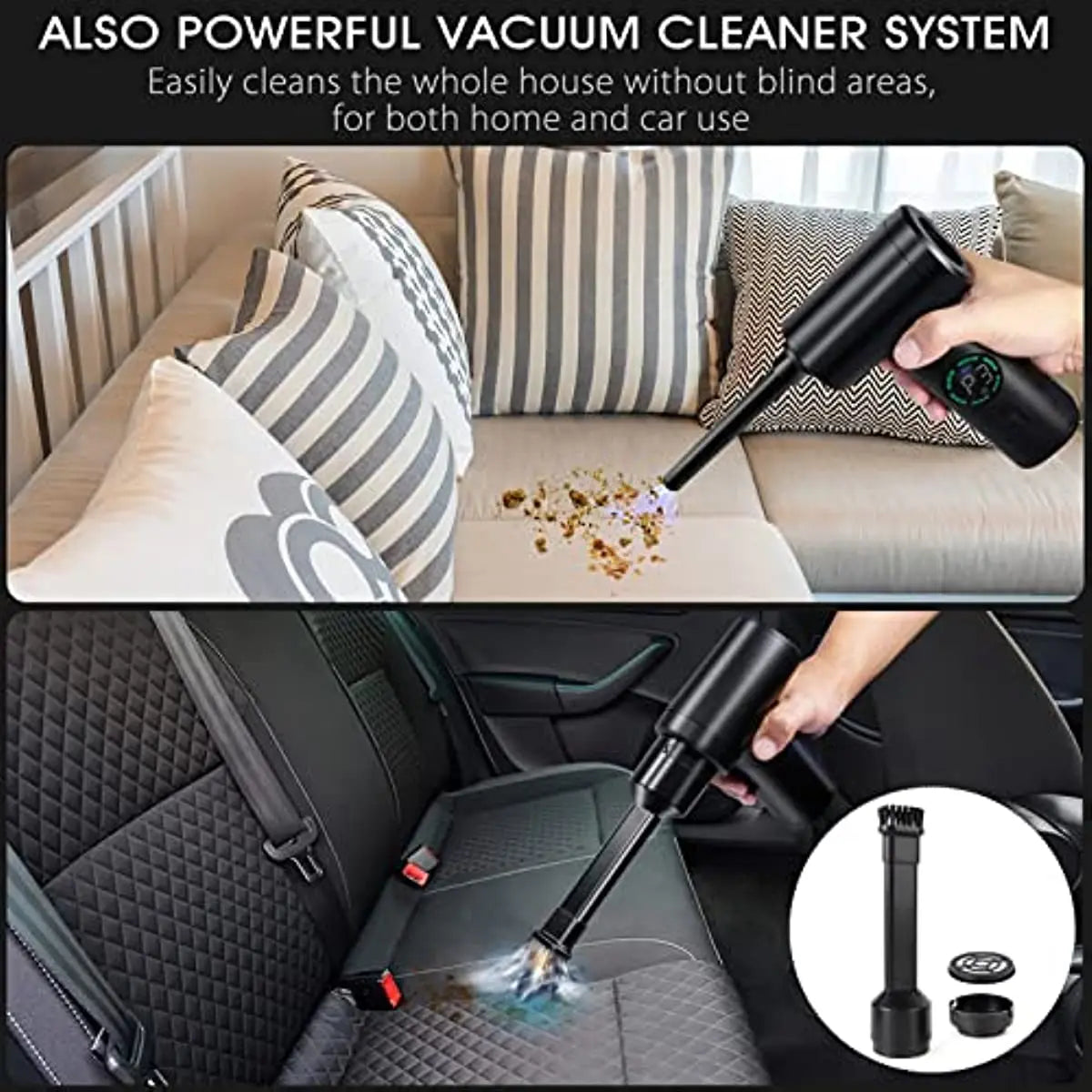 Cordless Air Duster Vacuum Cleaner Portable 7500mAh