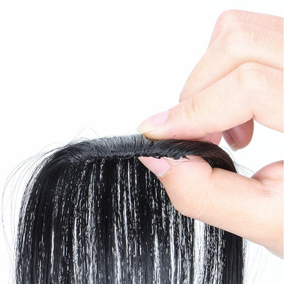 Synthetic Fake Invisible Air Bangs Hair Extension Front Fringes Hairpiece Black Brown Hair Accessories for Women - Smarsty