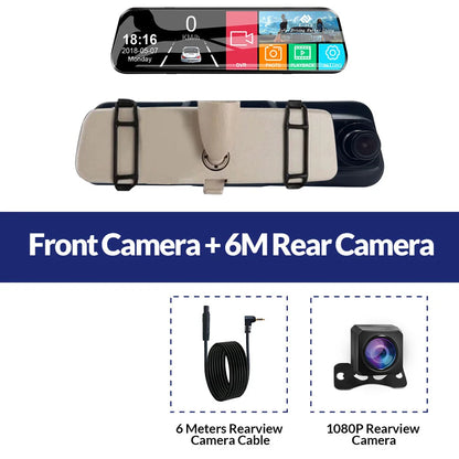 Dual 1080P Car DVR Touch Screen Rearview Night Vision - Smarsty
