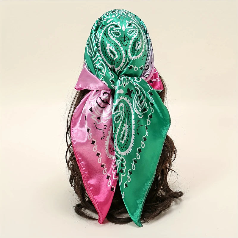 Luxury Satin Silk Scarf for Women Sun Protection - Smarsty