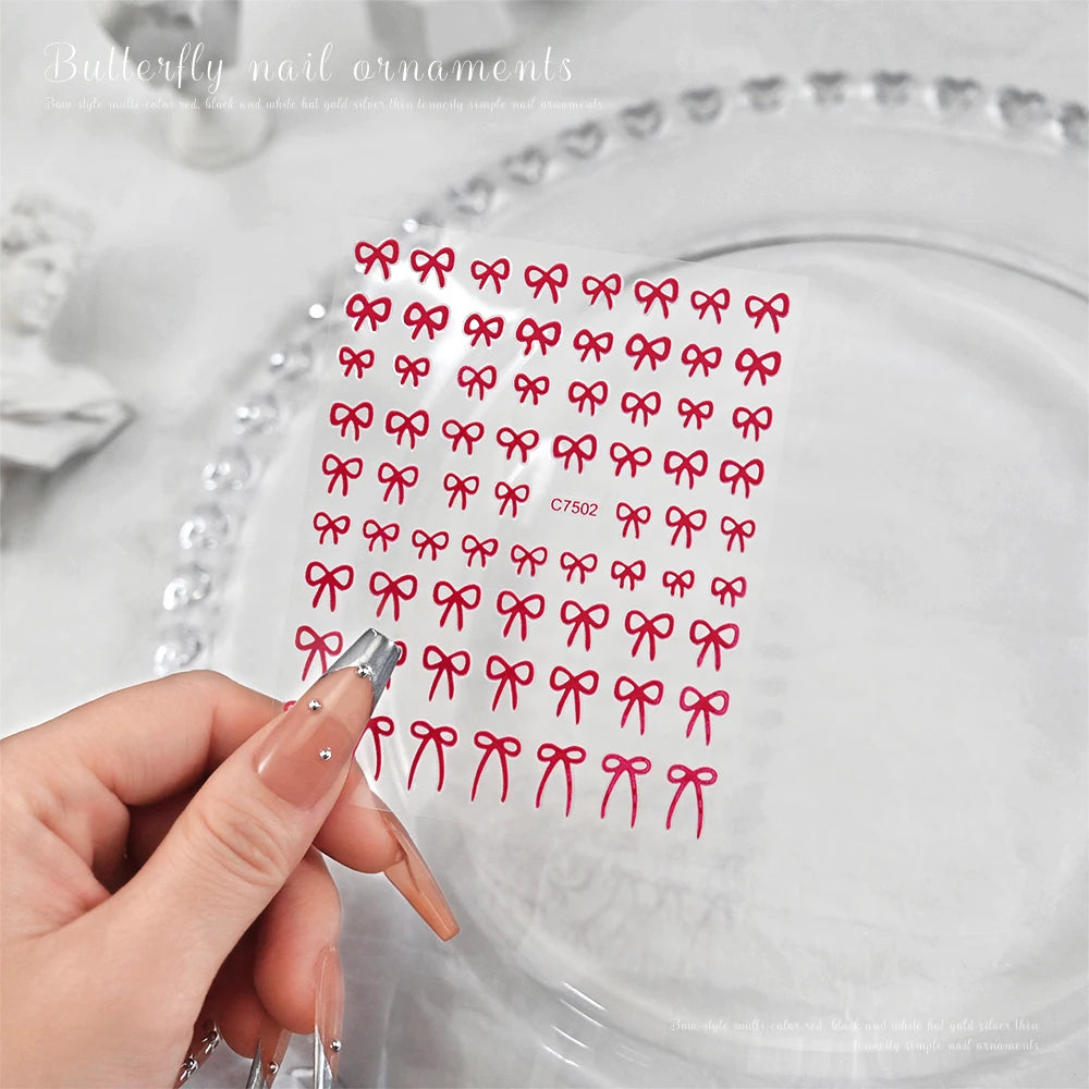 Self-Adhesive 3D Bowknot Nail Stickers for Easy Manicure - Smarsty
