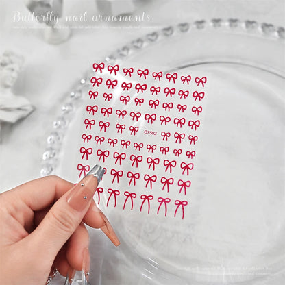 Self-Adhesive 3D Bowknot Nail Stickers for Easy Manicure - Smarsty