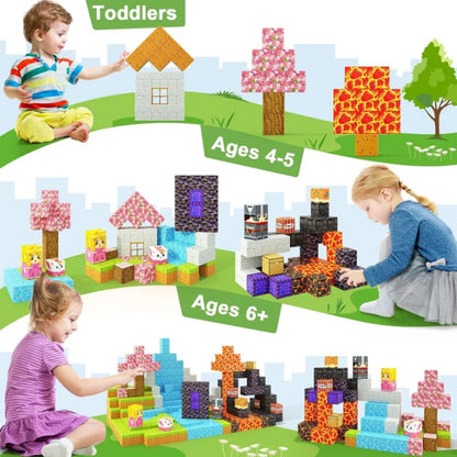 50-400pcs Mine Magnetic Building Block World Magnet Cube Set for Boys Girls Kid  DIY Model Children Sensory Toy Christmas Gift - Smarsty