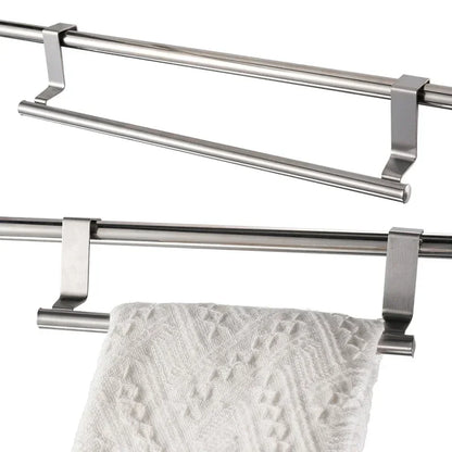 Over Door Stainless Steel Towel Rack for Kitchens - Smarsty