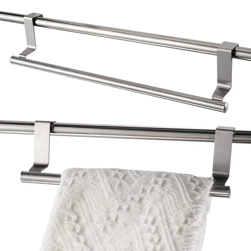 Over Door Stainless Steel Towel Rack for Kitchens - Smarsty