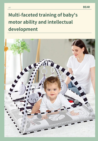 Baby Play Gym Mat With Rack For Tummy Time Crawling - Smarsty