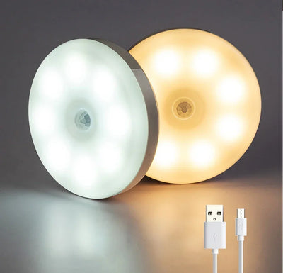 Motion Sensor LED Night Light USB Rechargeable for Cabinets - Smarsty