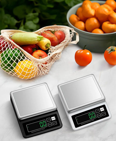 Rechargeable Kitchen Scale IP67 Fully Waterproof Home Kitchen Scale 0.1g/1g High Precision Electronic Balance 3kg/5kg/10kg/15kg by Smarsty