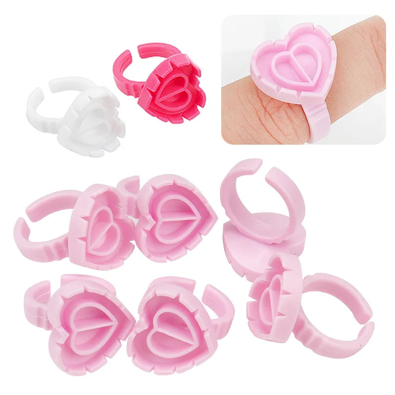 100 Pcs Disposable Eyelash Glue Holder Cups for Easy Makeup - Smarsty